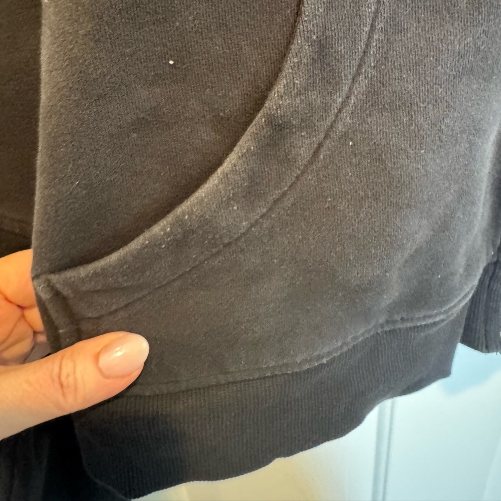 Lululemon Black Zip-Up Oversized Crop Scuba Hooded Jacket Size XL/XXL - Picture 5 of 15